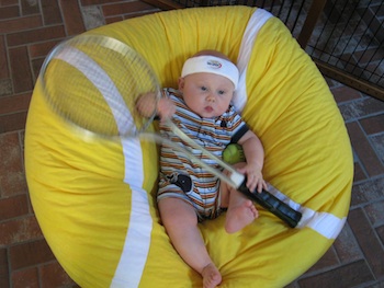 baby tennis player